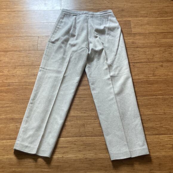Liz Claiborne Cream Wool Blend Trousers, Size 10 - Picture 3 of 7